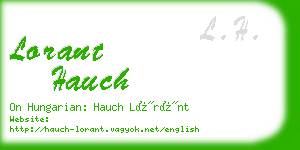 lorant hauch business card